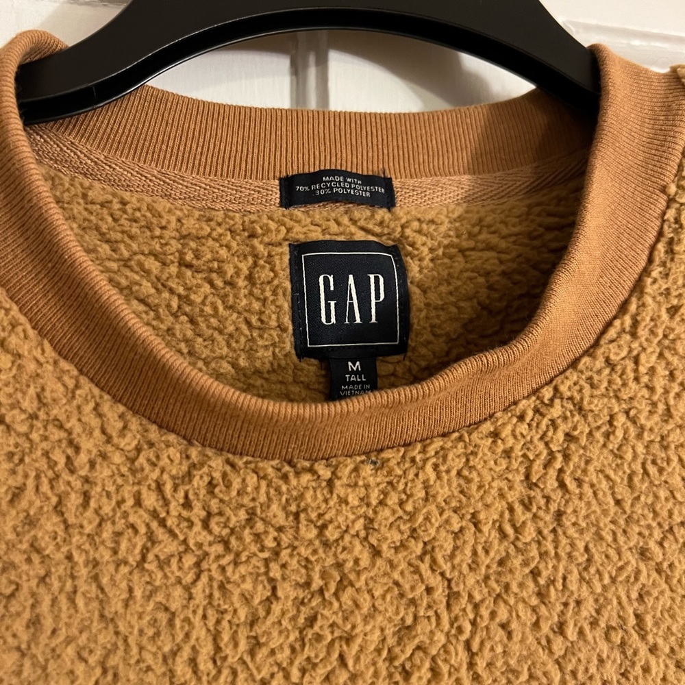 Gap - cozy tan sherpa sweatshirt